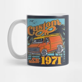 Retro Van Custom Made 1971 Dad's Birthday Vintage Mug